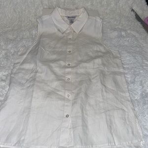 100% Linen White Tommy Bahama Sleeveless Top